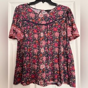 Lucky Brand Pink Floral Women’s Top